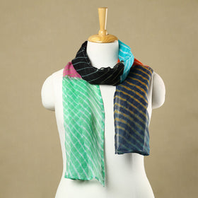 Multicolor leheriya tie-dye patchwork kota doria cotton