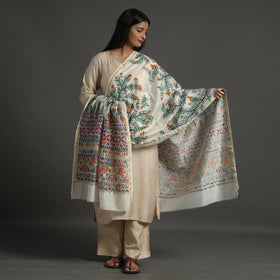 Multicolor - madhubani handpainted chanderi silk handloom