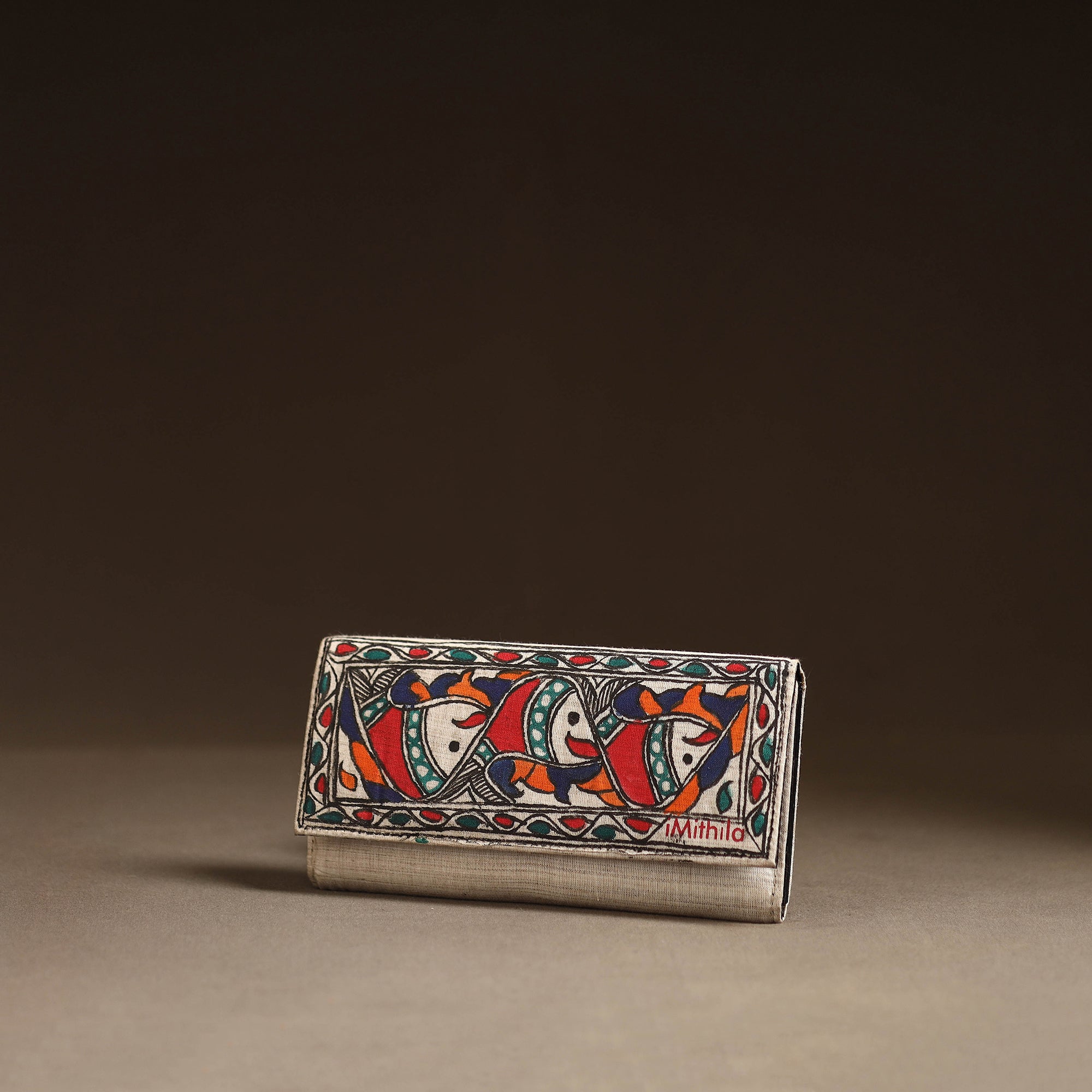 Multicolor - madhubani handpainted clutch 19 - handcrafted