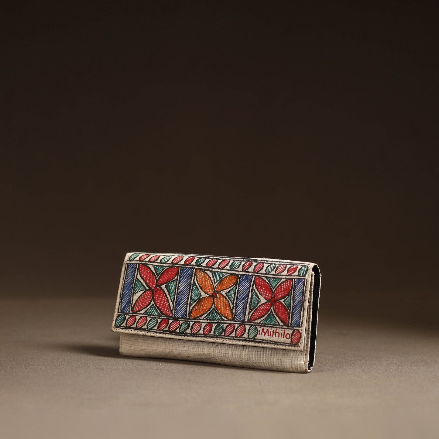 Multicolor - madhubani handpainted clutch 20 - handcrafted