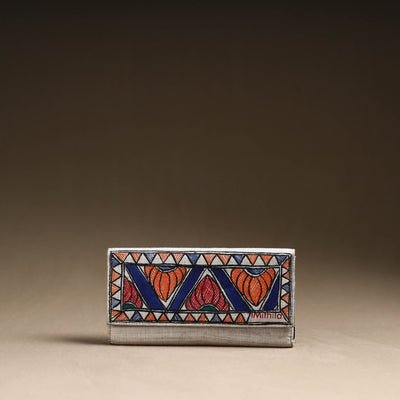 Multicolor Jute Cotton Madhubani Handpainted Clutch Bag