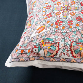 Buy Madhubani Handpainted Cotton Cushion Covers by Ruchi Jha Online at iTokri.com