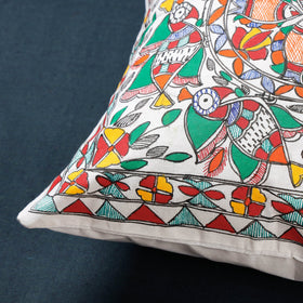 Buy Madhubani Handpainted Cotton Cushion Covers by Ruchi Jha Online at iTokri.com