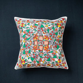 Buy Madhubani Handpainted Cotton Cushion Covers by Ruchi Jha Online at iTokri.com