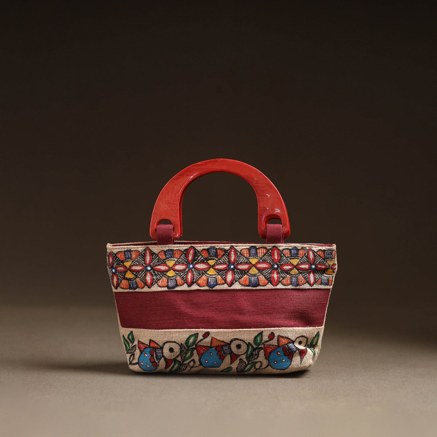 Multicolor - madhubani handpainted handbag 01 - handcrafted