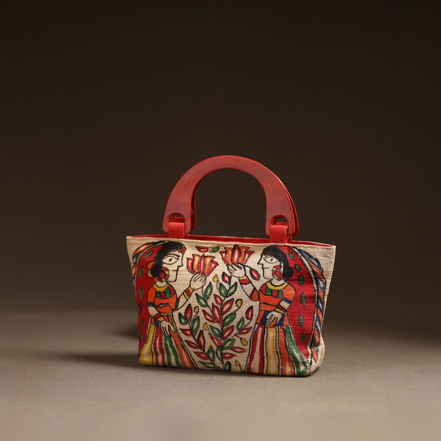Multicolor - madhubani handpainted handbag 05 - handcrafted