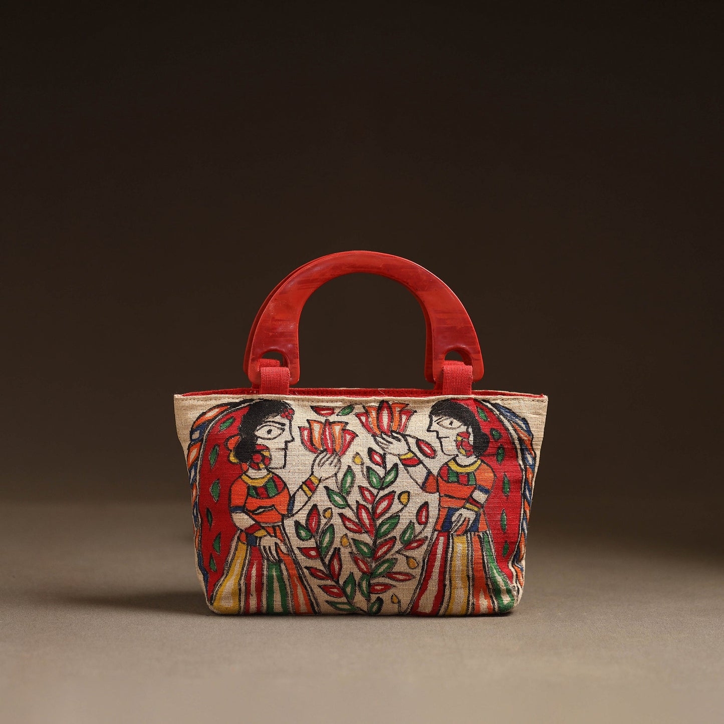 Multicolor - madhubani handpainted handbag 05 - handcrafted