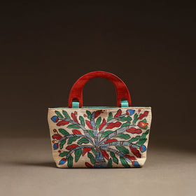 Multicolor - madhubani handpainted handbag 14 - handcrafted