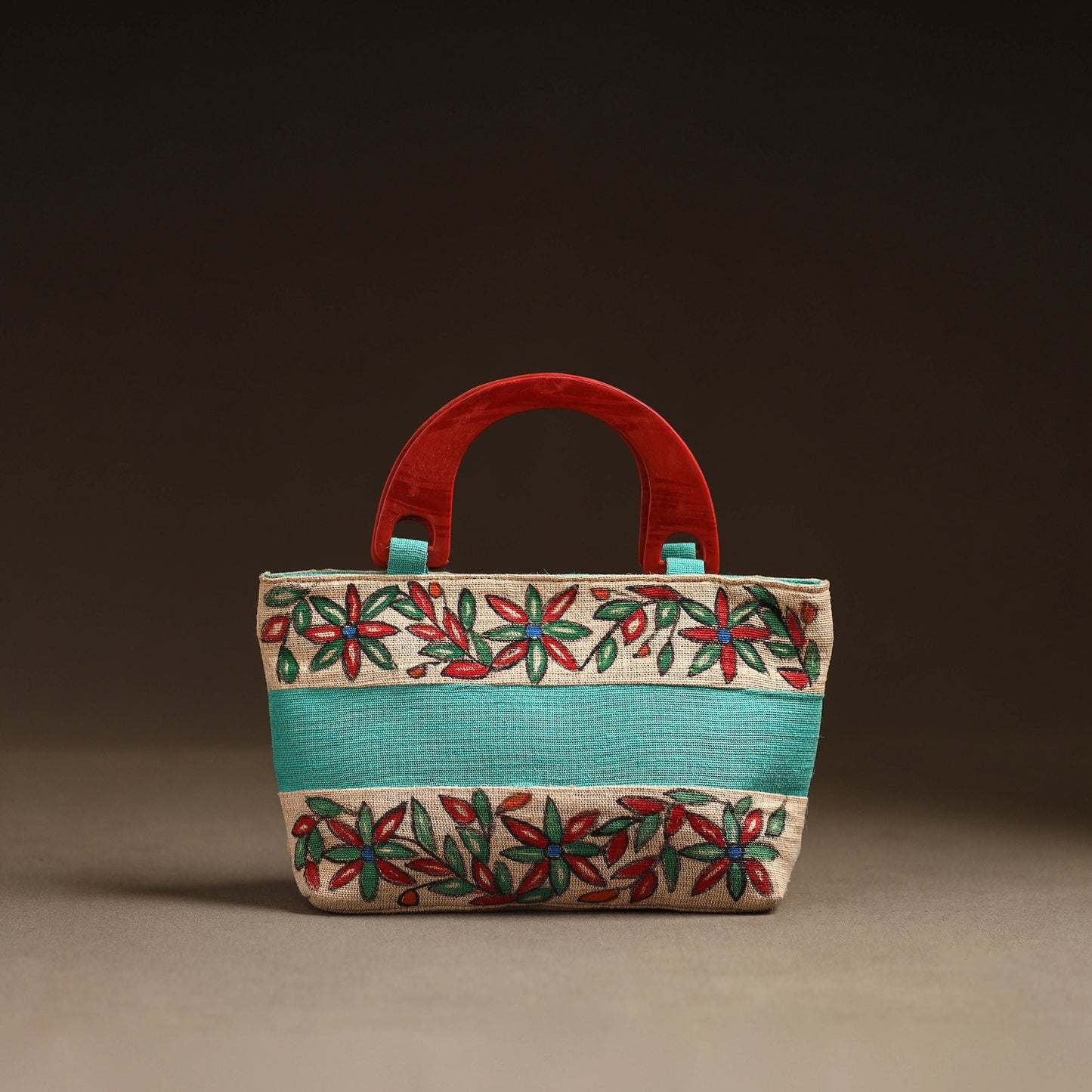 Multicolor - madhubani handpainted handbag 14 - handcrafted