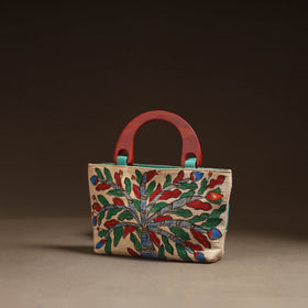 Multicolor - madhubani handpainted handbag 14 - handcrafted