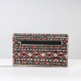 Multicolor Madhubani Handpainted Jute Cotton Clutch