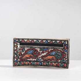 Multicolor Madhubani Handpainted Jute Cotton Clutch