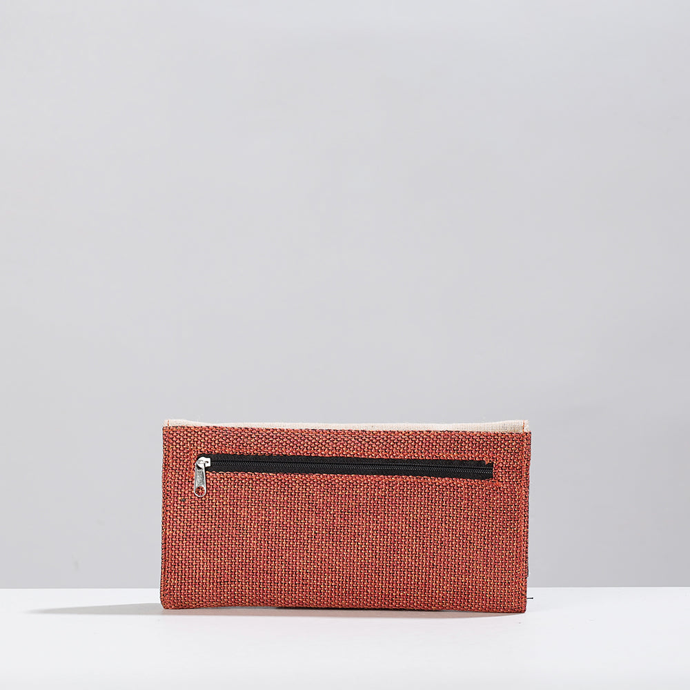 Multicolor Madhubani Handpainted Jute Cotton Clutch