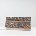 Multicolor Madhubani Handpainted Jute Cotton Clutch