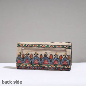 Multicolor Madhubani Handpainted Jute Cotton Clutch