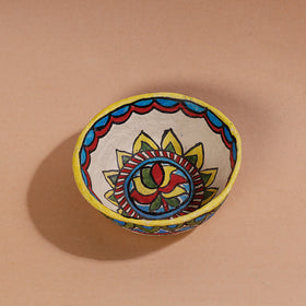 Multicolor - Madhubani Handpainted Paper Mache Home Decor Bowl (6 x 6 in)