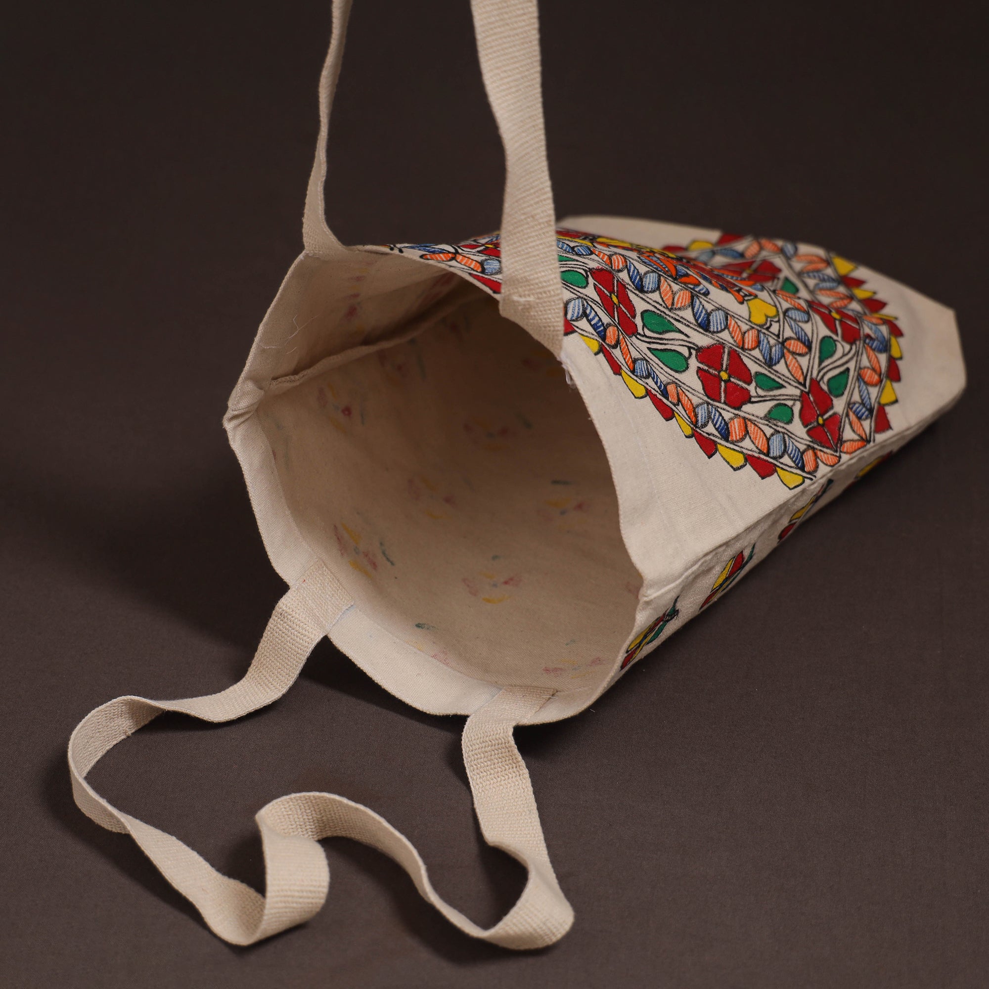 Madhubani handpainted tote bag 02 - handcrafted