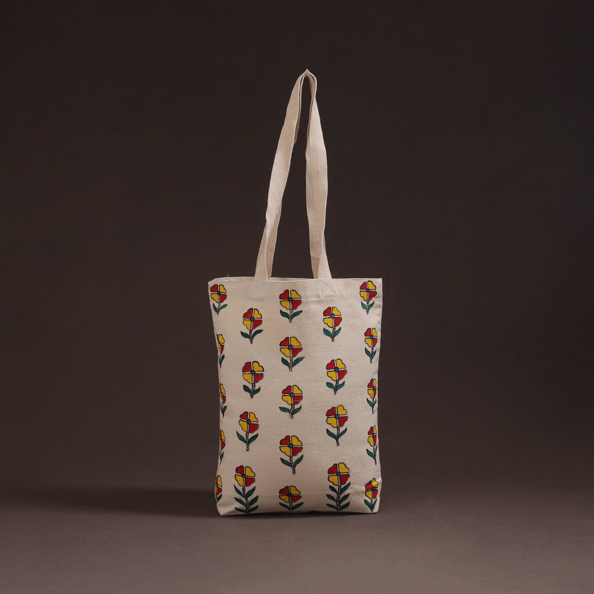 Madhubani handpainted tote bag 02 - handcrafted