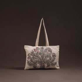 Madhubani handpainted tote bag 03 - handcrafted