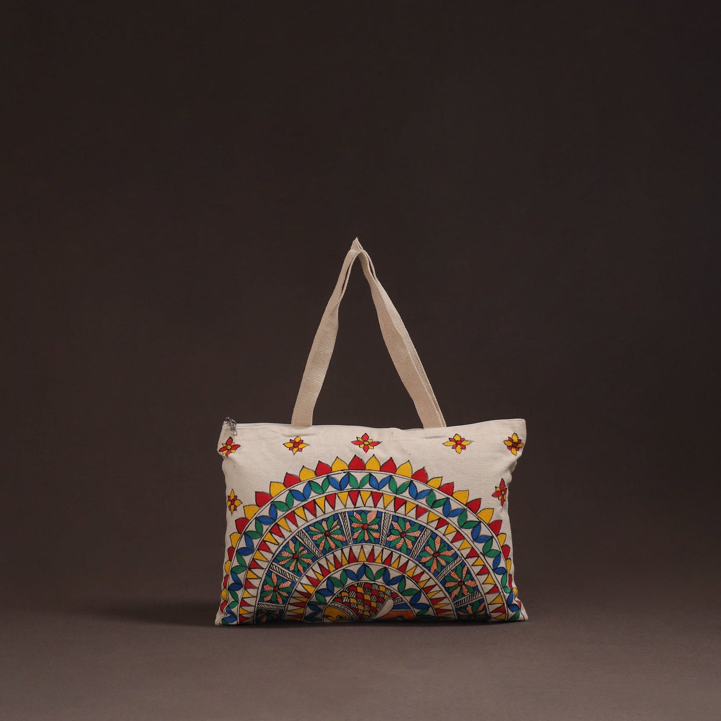 Madhubani handpainted tote bag 04 - handcrafted