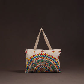 Madhubani handpainted tote bag 04 - handcrafted