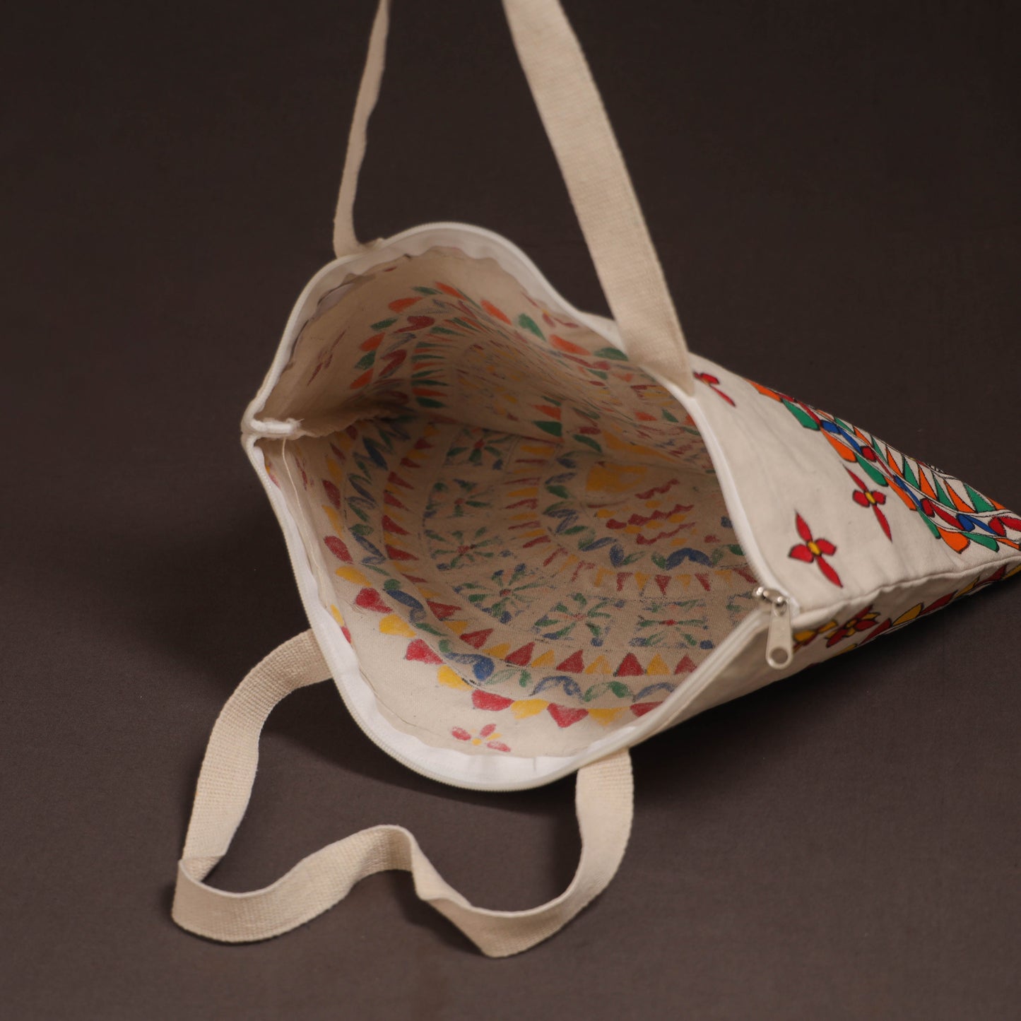 Madhubani handpainted tote bag 04 - handcrafted