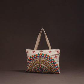 Madhubani handpainted tote bag 04 - handcrafted