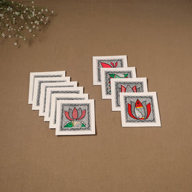 Multicolor - madhubani handpainted wall decor cards (set