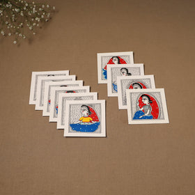 Multicolor - madhubani handpainted wall decor cards (set