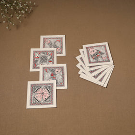 Multicolor - madhubani handpainted wall decor cards (set