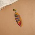 Madhubani handpainted wooden bookmark 02 - handcrafted