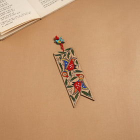 Madhubani handpainted wooden bookmark 12 - handcrafted