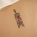 Madhubani handpainted wooden bookmark 14 - handcrafted