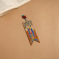 Madhubani handpainted wooden bookmark 24 - handcrafted