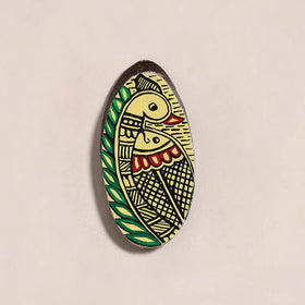 Madhubani handpainted wooden fridge magnet 14 - handcrafted