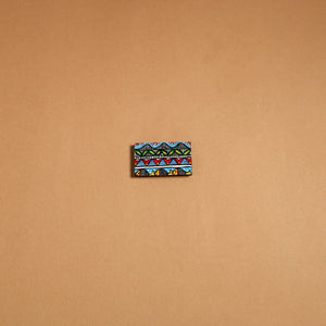 Multicolor - madhubani handpainted wooden fridge magnet 38