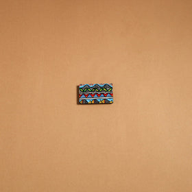 Multicolor - madhubani handpainted wooden fridge magnet 38