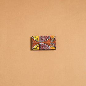 Multicolor - madhubani handpainted wooden fridge magnet 39