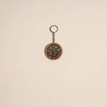 Madhubani handpainted wooden keychain 01 - handcrafted
