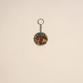 Madhubani handpainted wooden keychain 02 - handcrafted