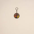 Madhubani handpainted wooden keychain 03 - handcrafted