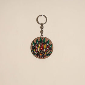 Madhubani handpainted wooden keychain 16 - handcrafted