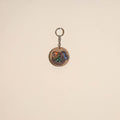 Madhubani handpainted wooden keychain 25 - handcrafted
