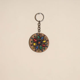 Madhubani handpainted wooden keychain 26 - handcrafted