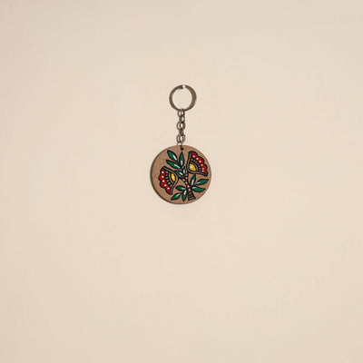 Madhubani handpainted wooden keychain 32 - handcrafted