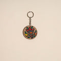 Madhubani handpainted wooden keychain 37 - handcrafted