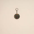 Madhubani handpainted wooden keychain 38 - handcrafted