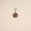 Madhubani handpainted wooden keychain 39 - handcrafted
