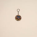 Madhubani handpainted wooden keychain 40 - handcrafted