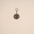 Madhubani handpainted wooden keychain 41 - handcrafted